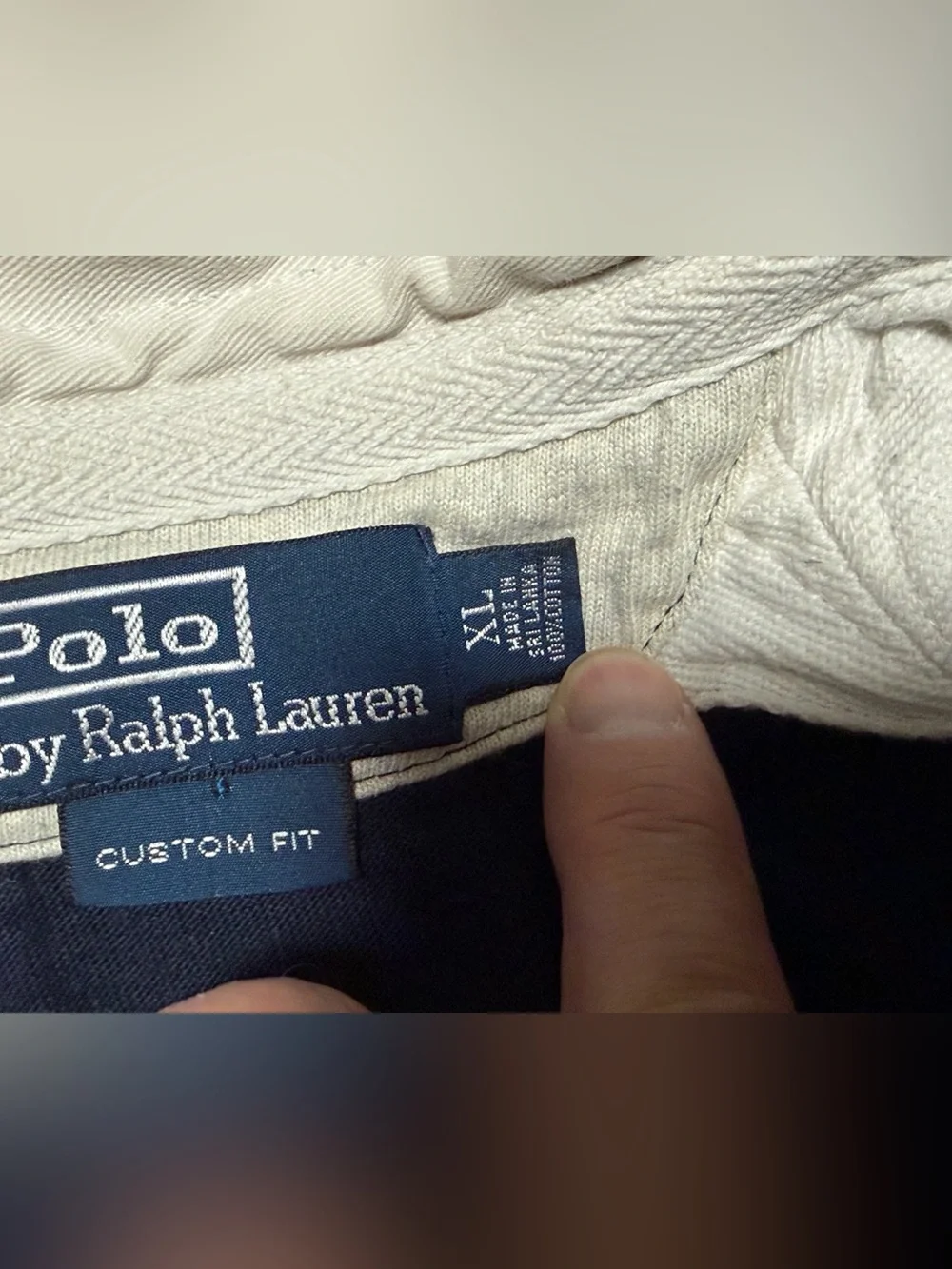 Vintage Polo Ralph Lauren P Wing Rugby Shirt 100% Cotton Men XL Custom Fit Y2K